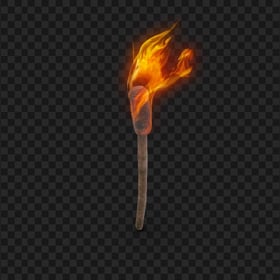 Wooden Flame Fire Torch PNG