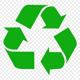 HD Green Recycling Icon Transparent Background