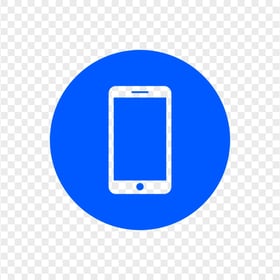 HD Blue Round Circle Modern Smartphone Icon Transparent PNG