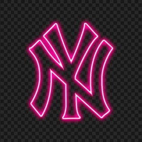 New York Yankees Pink Neon Logo PNG Image