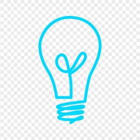 HD Creative Blue Light Bulb Idea Icon Clipart PNG