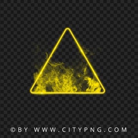 HD PNG Yellow Neon Triangle With Smoke