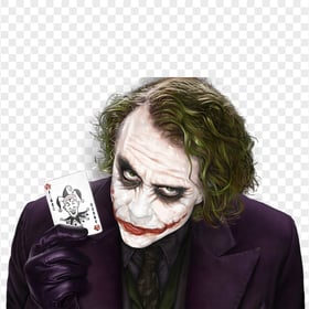 Joker Heath Ledger Hand Hold Card High Resolution