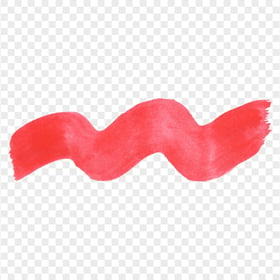 HD Red Watercolor Brush Wavy Line PNG