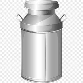 HD Metal Cartoon Milk Bottle Container PNG