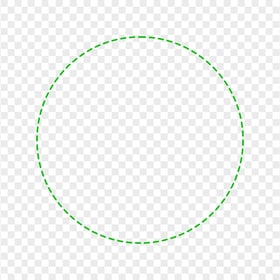 Circle Green Dashed Border PNG IMG