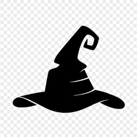 HD Halloween Black Witch Hat Silhouette PNG