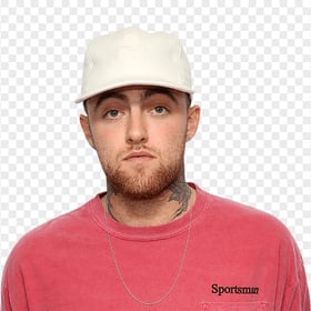 Mac Miller Wear Pink Sweater With White Cap