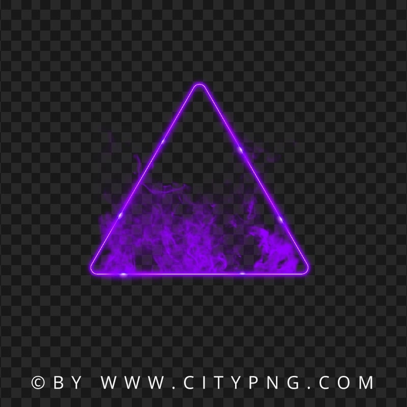 Neon Purple Triangle With Smoke Transparent PNG