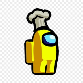 HD Yellow Among Us Character Chef Hat PNG