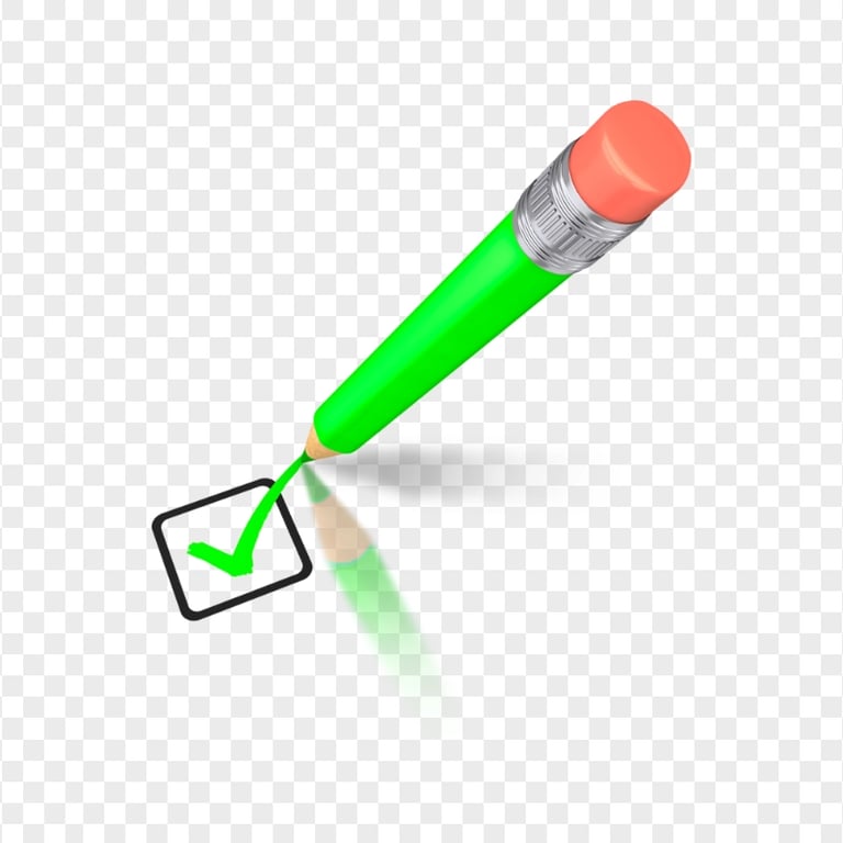 HD Pencil Drawing A Green Tick Check Mark Icon PNG