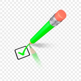 HD Pencil Drawing A Green Tick Check Mark Icon PNG