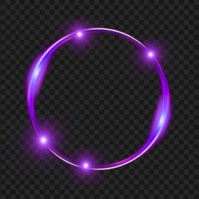 HD Glowing Purple Light Circle Ring PNG
