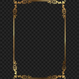 HD Gold Pattern Frame Border PNG