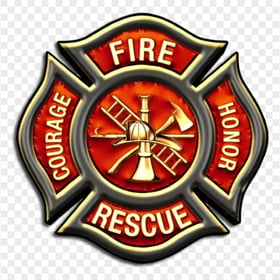 HD Fire Rescue Firefighter Department Station Logo PNG