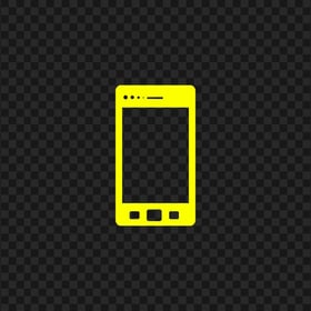 HD Yellow Mobile Icon Transparent PNG