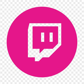 HD Pink Twitch TV Round Outline Icon Transparent PNG