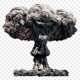 HD Nuclear Explosion Black Smoke PNG