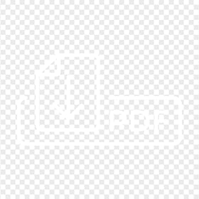 PDF Download White Outline Button Icon Logo PNG