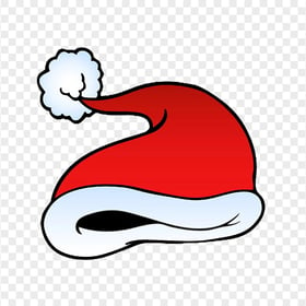 HD Beautiful Red Christmas Santa Hat Cartoon Clipart PNG