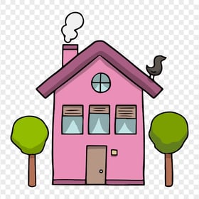 Purple House Clipart Cartoon PNG IMG