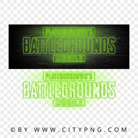 HD Player Unknown Battlegrounds Green Light Neon Logo PNG