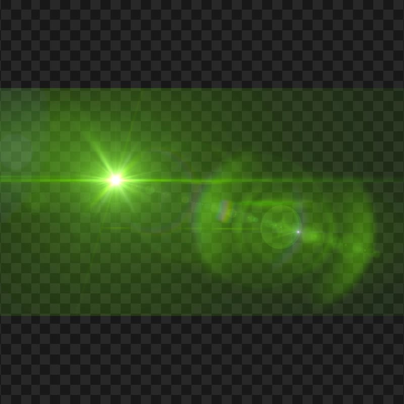 Green Lens Flare Light Effect Background HD PNG