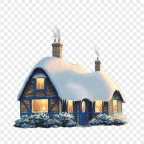 Winter Snowy House HD Transparent Background