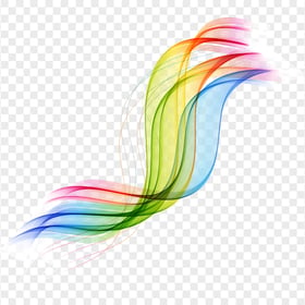 Smooth Rainbow Colors Striped Curved Lines