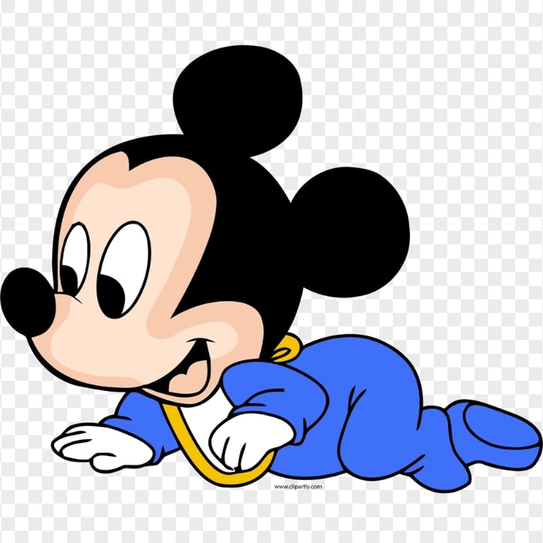 Baby Mickey Mouse Crawl PNG Image