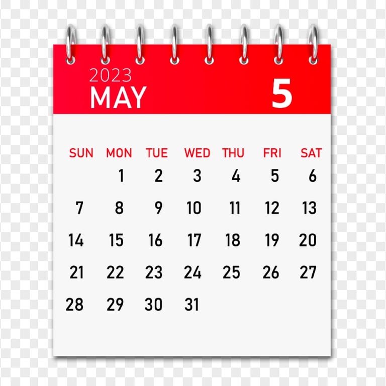 May 2023 Graphic Calendar PNG Image