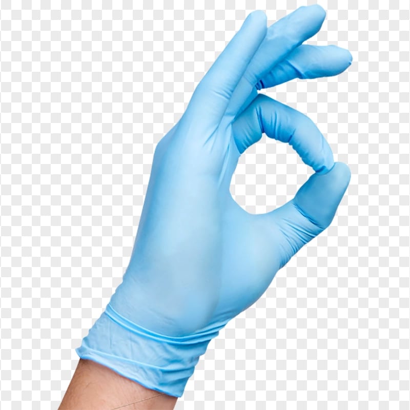 Medical Gloves Surgical Rubber Blue Protective