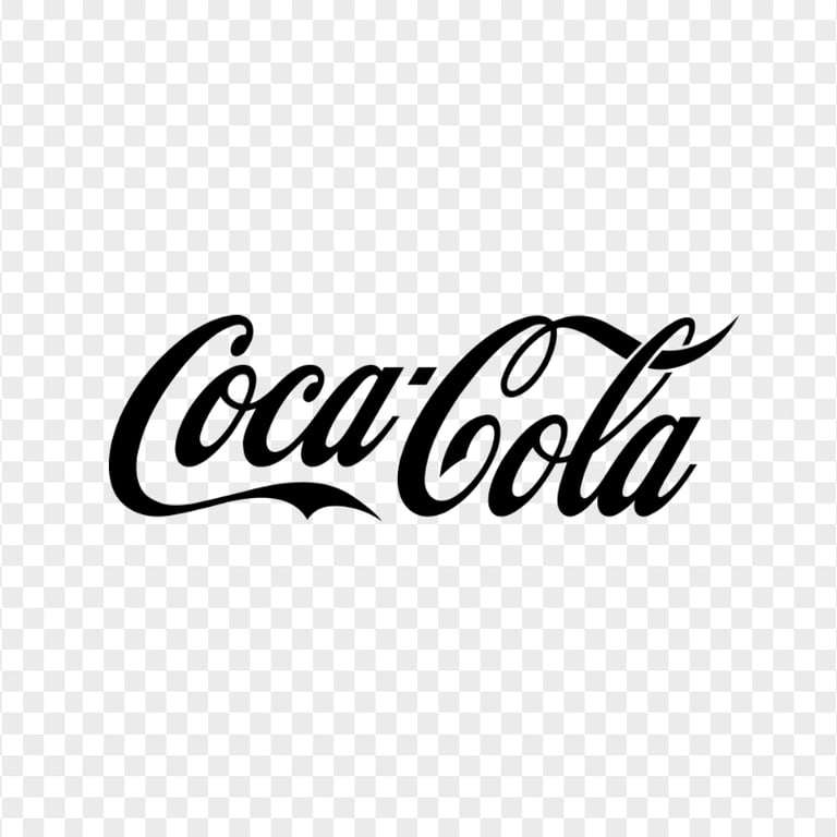 HD Black Coca Cola Logo PNG