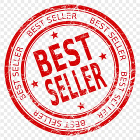 HD Best Seller Round Red Rubber Stamp PNG