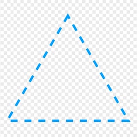 HD Blue Dashed Line Triangle Transparent Background