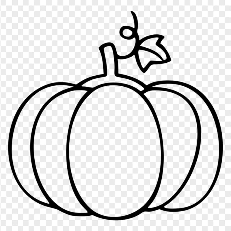 Pumpkin Outline Line Art PNG Citypng