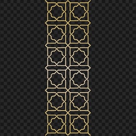 Islamic Arabic Gold Pattern Image PNG