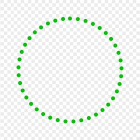 Circle Green Dotted Border HD PNG