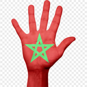 Download Morocco Flag Hand PNG