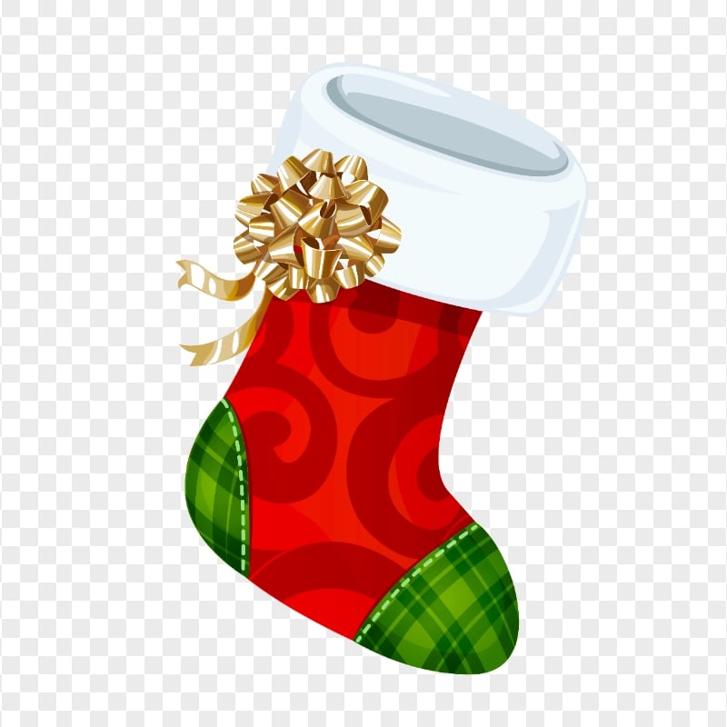 Decorated Cartoon Vector Christmas Socks FREE PNG