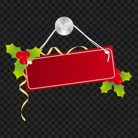 HD Christmas Decorated Blank Hanging Banner PNG