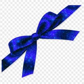 Corner Blue Glitter Ribbon Bow Tie PNG