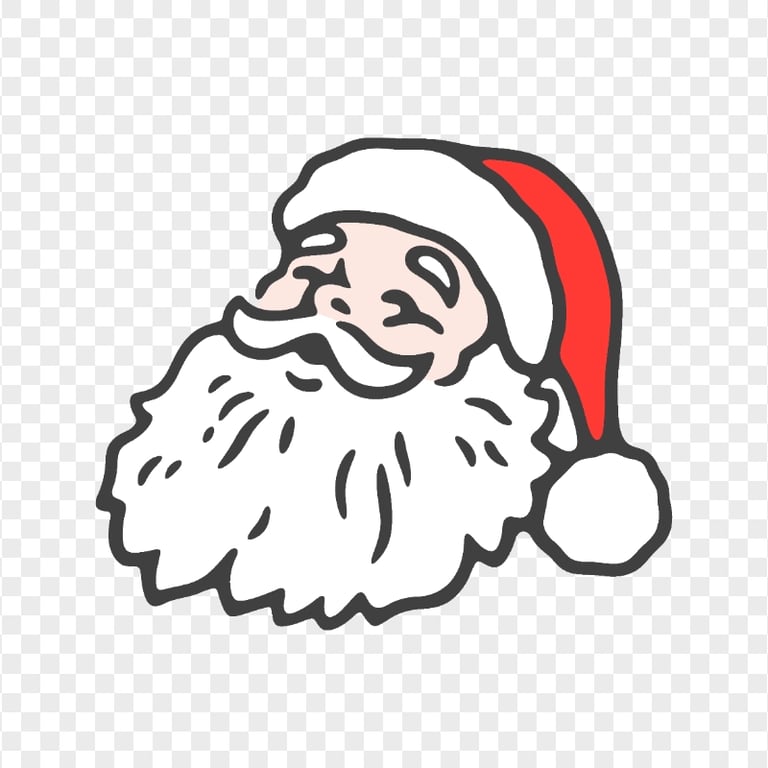 Download Cartoon Clipart Santa Claus Face PNG