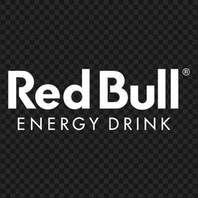 HD White Red Bull Energy Drink Logo PNG