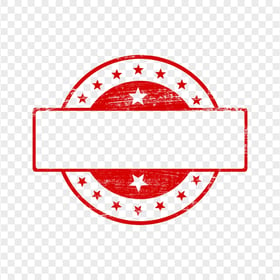HD Blank Empty Clear Red Rubber Stamp PNG