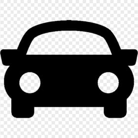 Car Front View Black Silhouette Icon PNG Image
