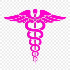 Caduceus Pink Medical Symbol Silhouette PNG IMG