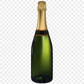 HD Champagne Wine Bottle Illustration PNG