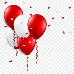 HD Red & White Balloons Love Valentine Celebration PNG