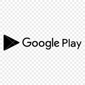 Black Google Play PlayStore Logo Download PNG